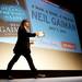 Author Neil Gaiman walks on to the stage at Michigan Theater. Daniel Brenner I AnnArbor.com
